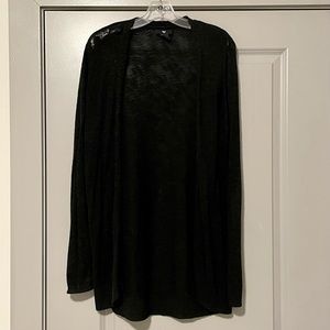 Simple Black Lightweight Cardigan Sweater
